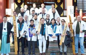かながわ建築設計大山講20171209/大山講/阿夫利神社下社正式参拝記念撮影