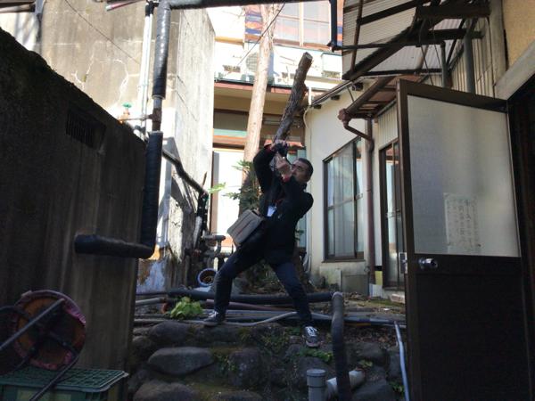 景観・まちづくり専門委員会湯河原町温泉櫓と河川の景観資源調査20171219/ひばり荘/気合いの撮影